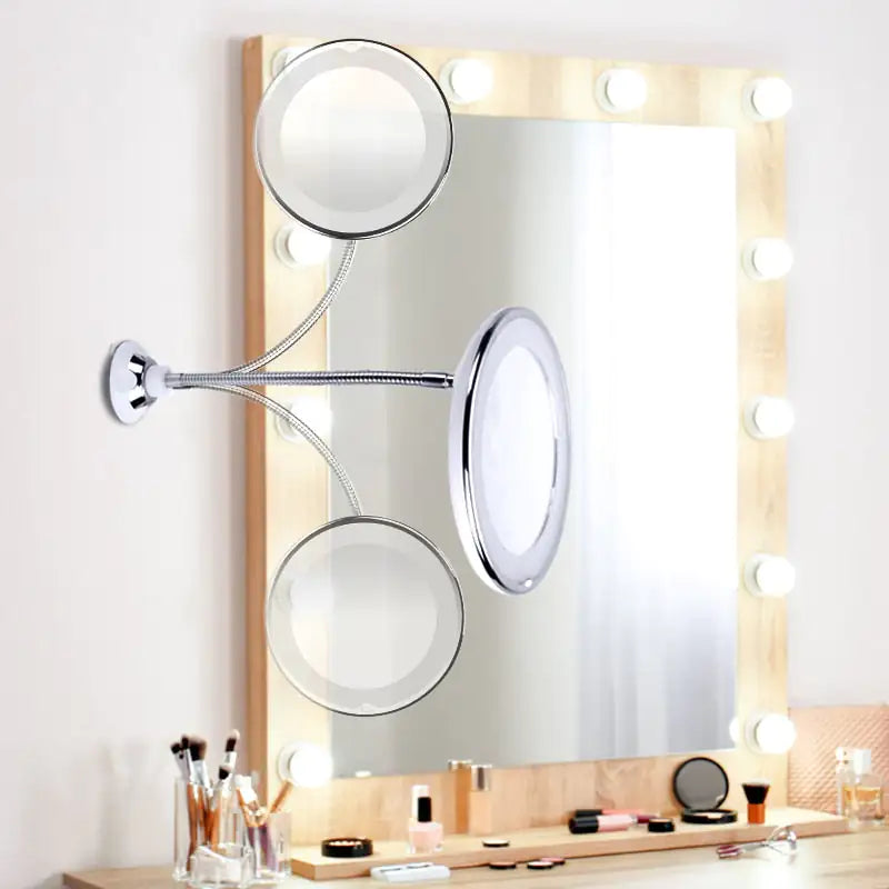 Attachable LED Makeup Mirror