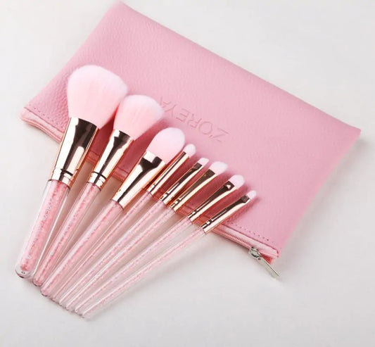 Pink Makeup Brush Set